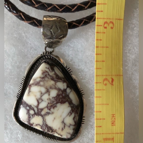 Wild Horse Cabochon Pendant and Earrings set in Sterling Silver. Artisan LE - Picture 9 of 12